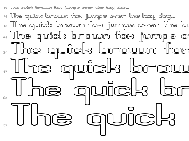 Aposiopesis Dwarfed font waterfall